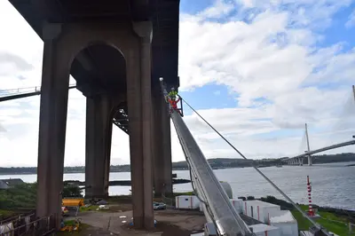 Underside of Forth Road Bridge