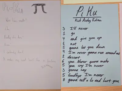 Piku who likes maths and Rick Astley