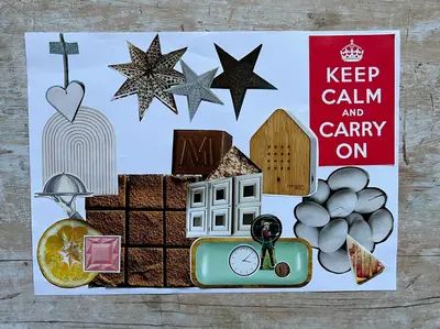 Magazine Shape Hunt Collage