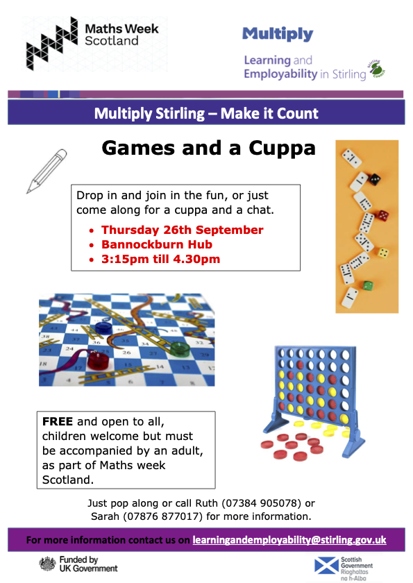 Games and Cuppa Bannockburn