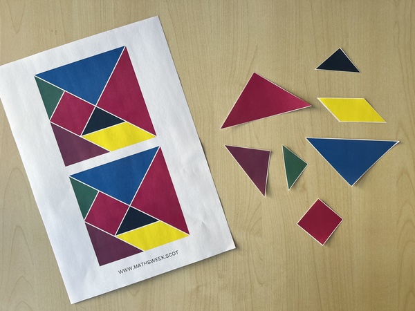 Tangram Heart Step 1