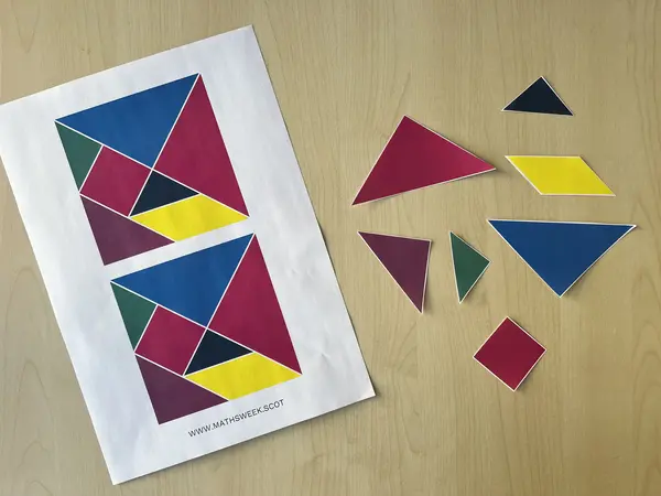 Tangram Heart Step 1