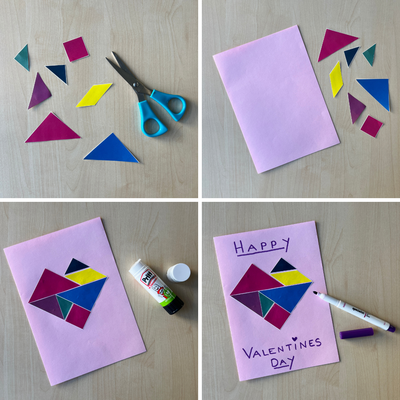 Tangram Heart Card Tutorial