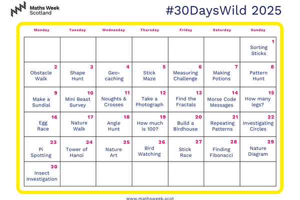 30 Days Wild Calendar 2025 updated