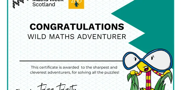 Zoo Adventure Certificate