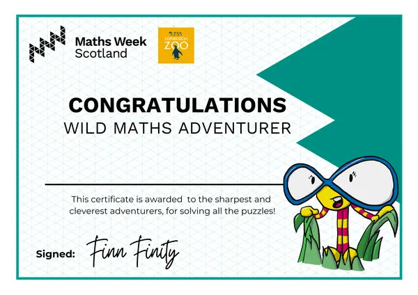 Zoo Adventure Certificate