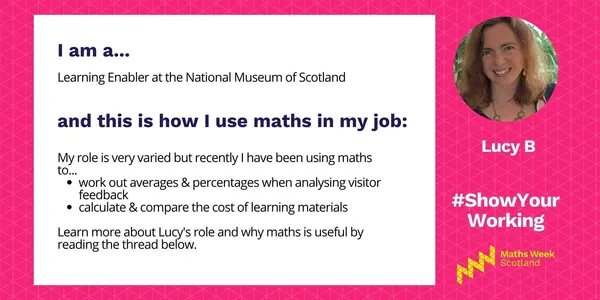 Show Your Working Postcard Lucy B