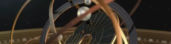 An abstract image of rings circling each other.